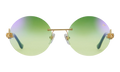 508 Rimless Drill Mount F.U. Edition 24KT "Yellow Gold / Black / Powder Green Flash Purple" DMMF2 0006 16T4