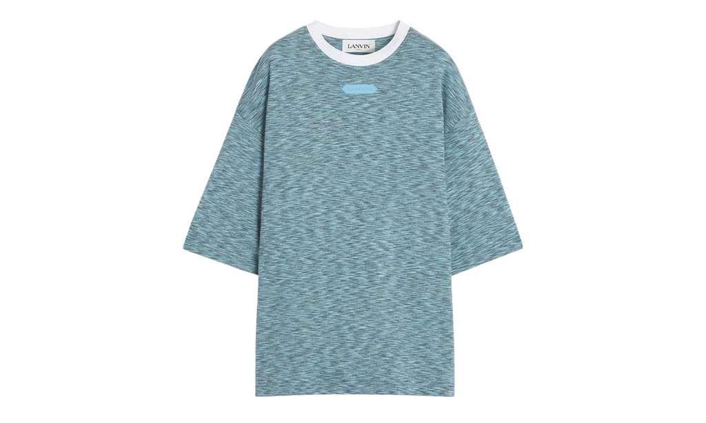 KNIT T-SHIRT "BLUE CHINÉ" RM TS0026 J098 P24 474
