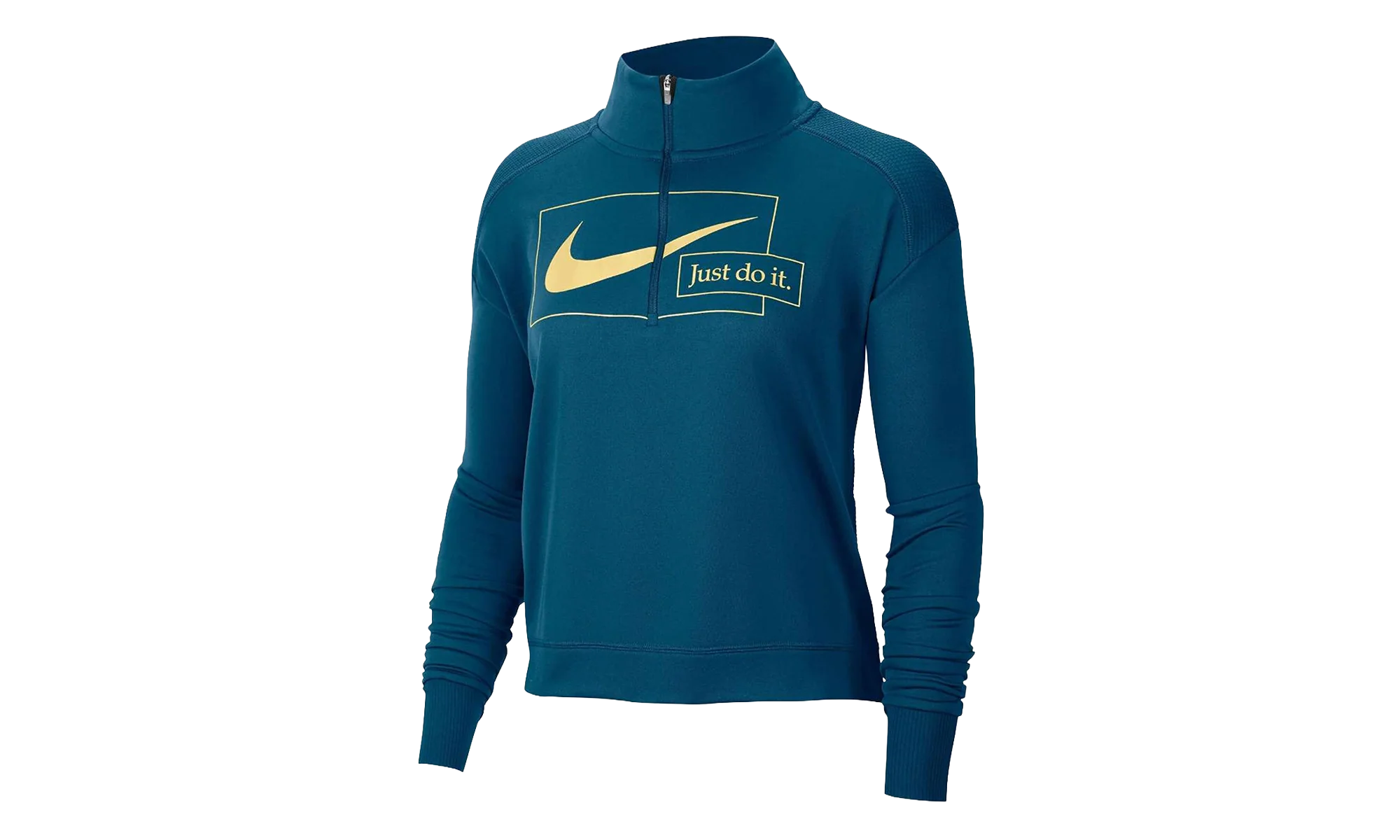 Icon Clash Midlayer Insulated Half Zip Top WMNS "Valerian Blue / Metallic Gold" CZ1624 460