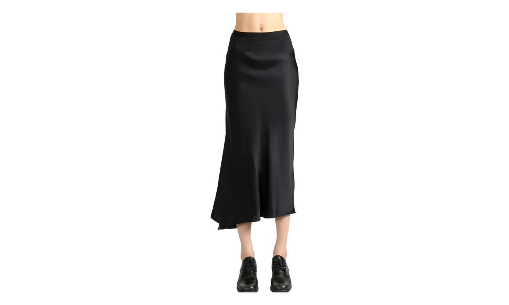 Charmeuse A Line Bias Skirt WMNS "Black" RP02E4343 SCH 09