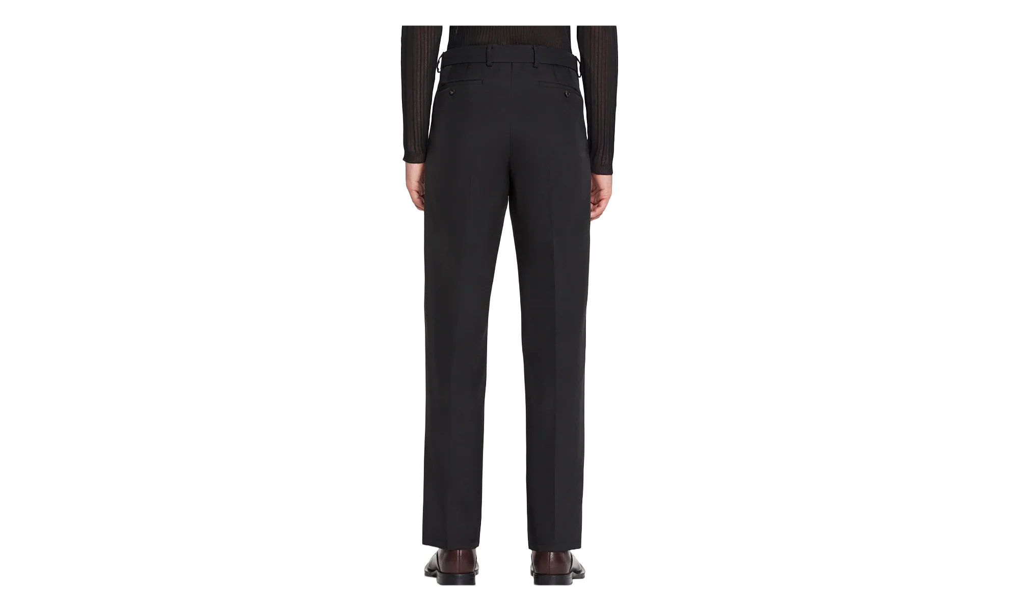 BELTED STRAIGHT LEG TROUSERS "Black" RM TR0011 5678 E23 10