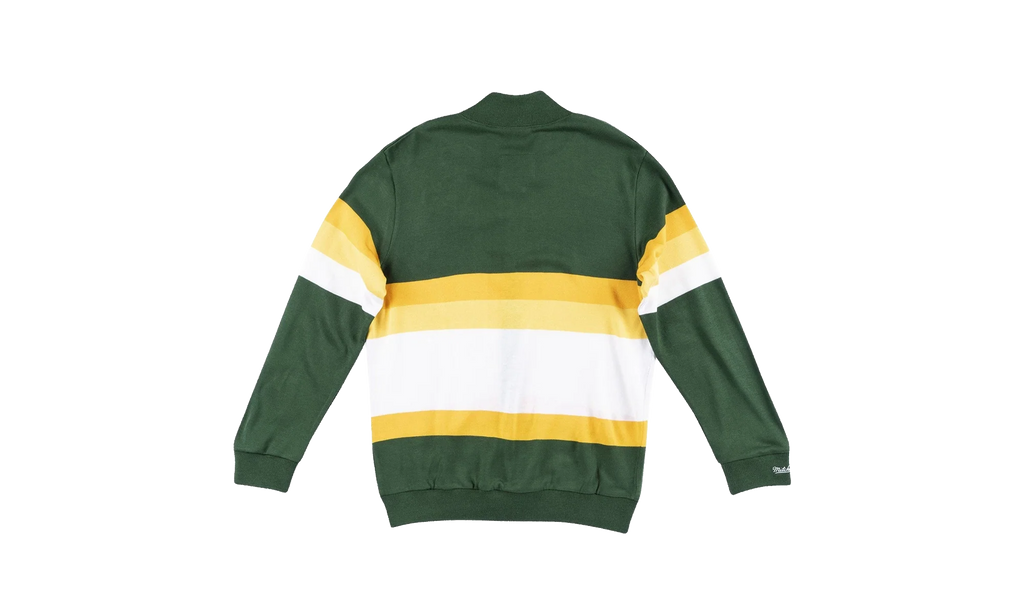 NFL Front Stripe Full Zip Sweater "Green Bay Packers - Hunter Green" SWTRAJ18024 GBPHNGN