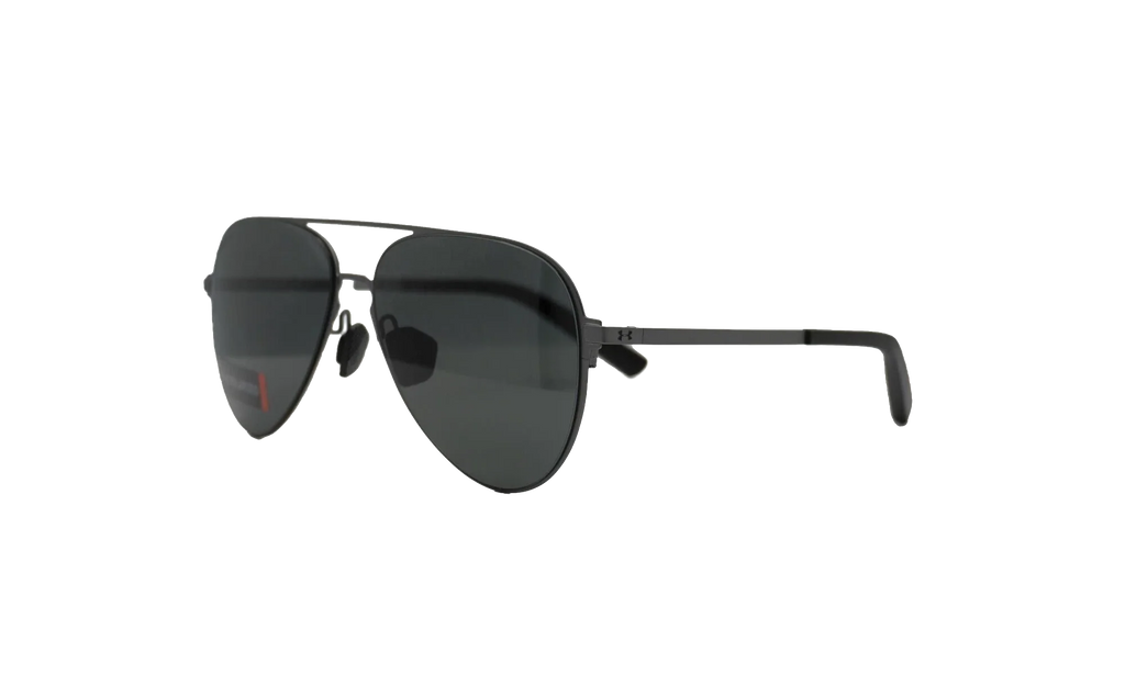Litewire Aviator Sunglasses "Gray Polarized - Satin Gunmetal / Black Rubber" 8640136 310108