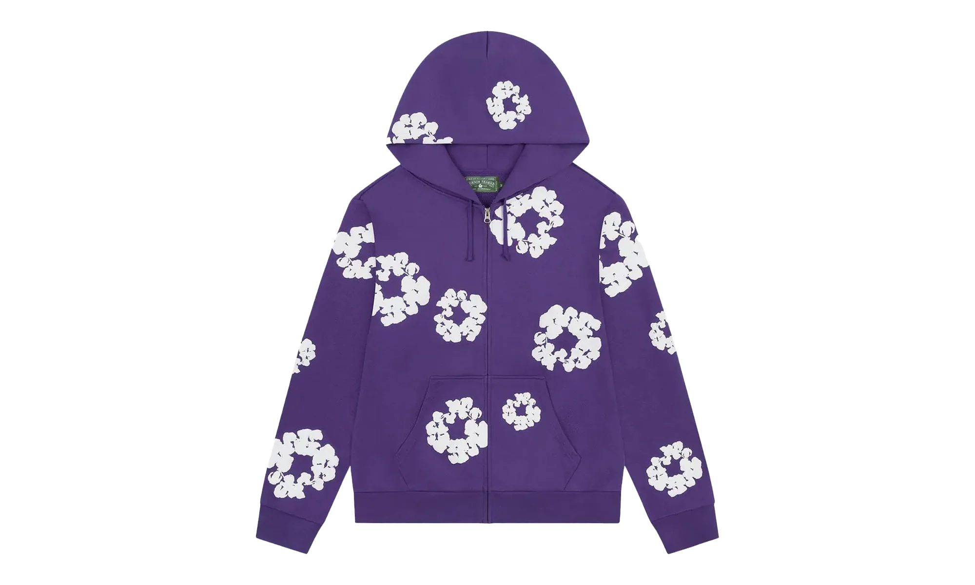 Cotton Wreath Zip Hoodie "Purple" DT424