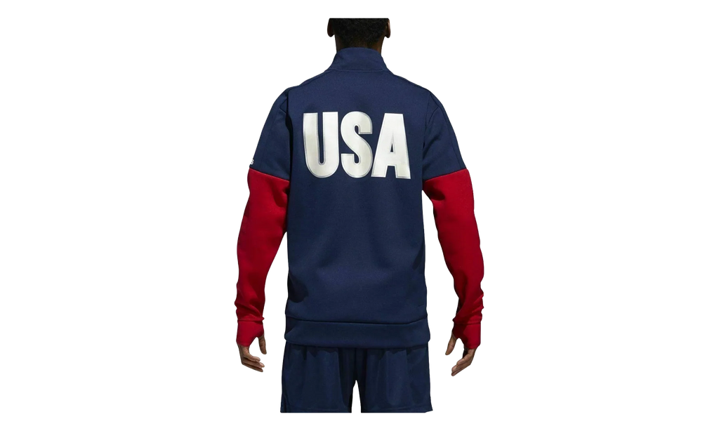 USA Volleyball Jacket 1/4 Zip Jacket "Collegiate Navy / Power Red" CF1418