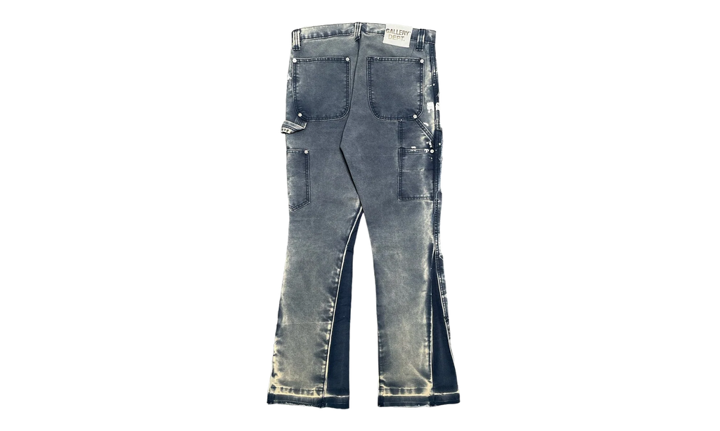 LA Flare Carpenter Pants Paint Splatter "Navy Blue Multi" GD134