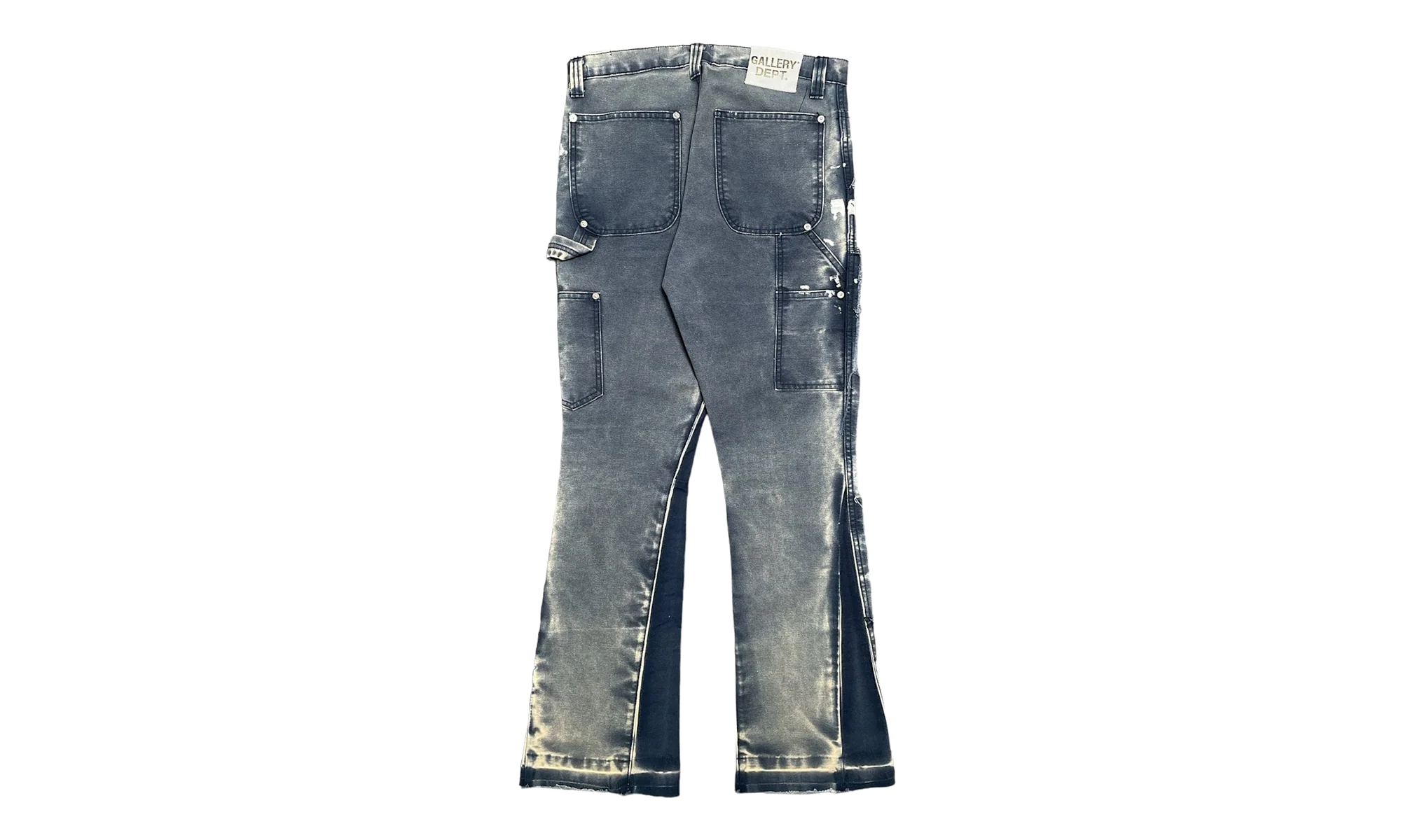 LA Flare Carpenter Pants Paint Splatter "Navy Blue Multi" GD134