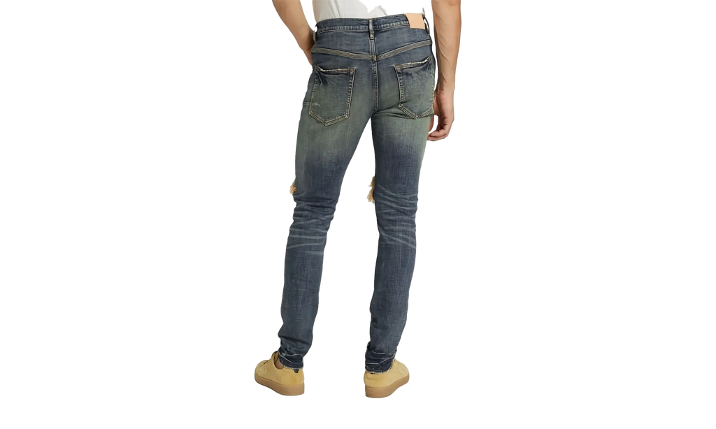 DROPPED FIT JEANS - MID RISE WITH TAPELEG "Indigo" P002 MID 34