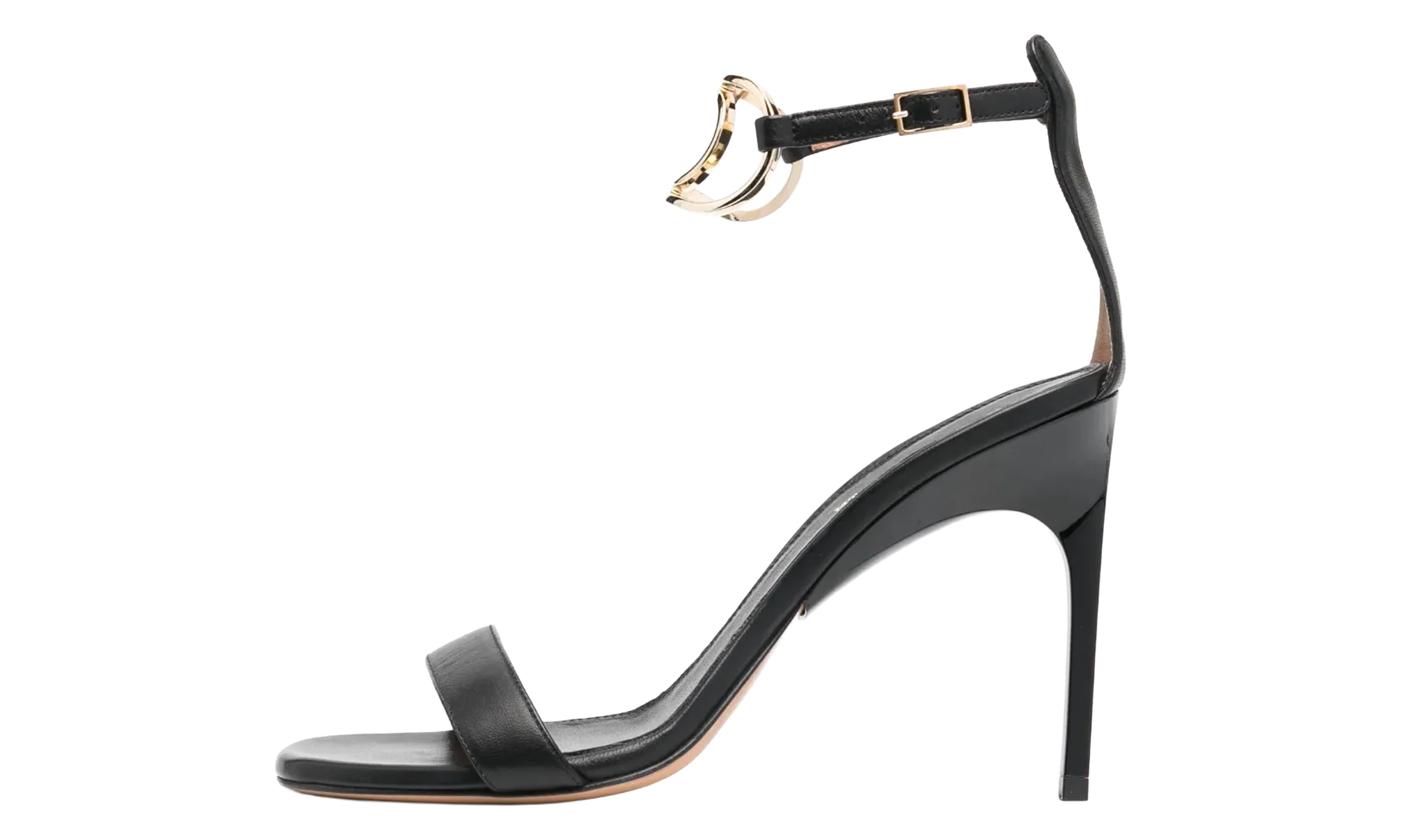 Gold Paperclip Leather High Sandal WMNS "Gold" OWIH045S23LEA0011076