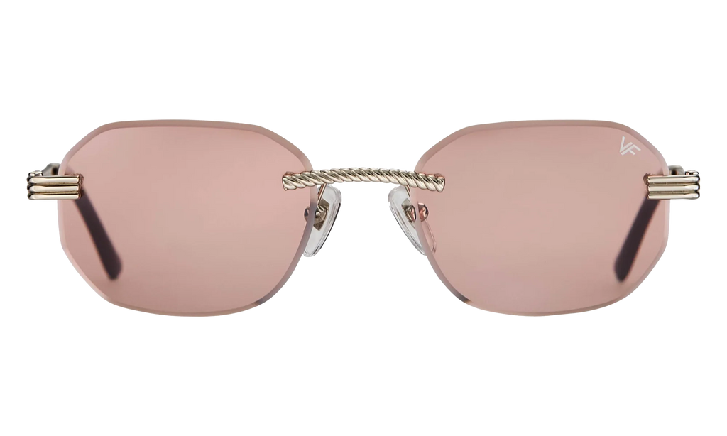 Hustler Rimless Drill Mount 24KT "White Gold / Blossom Pink" DMHU2 0047 44C4