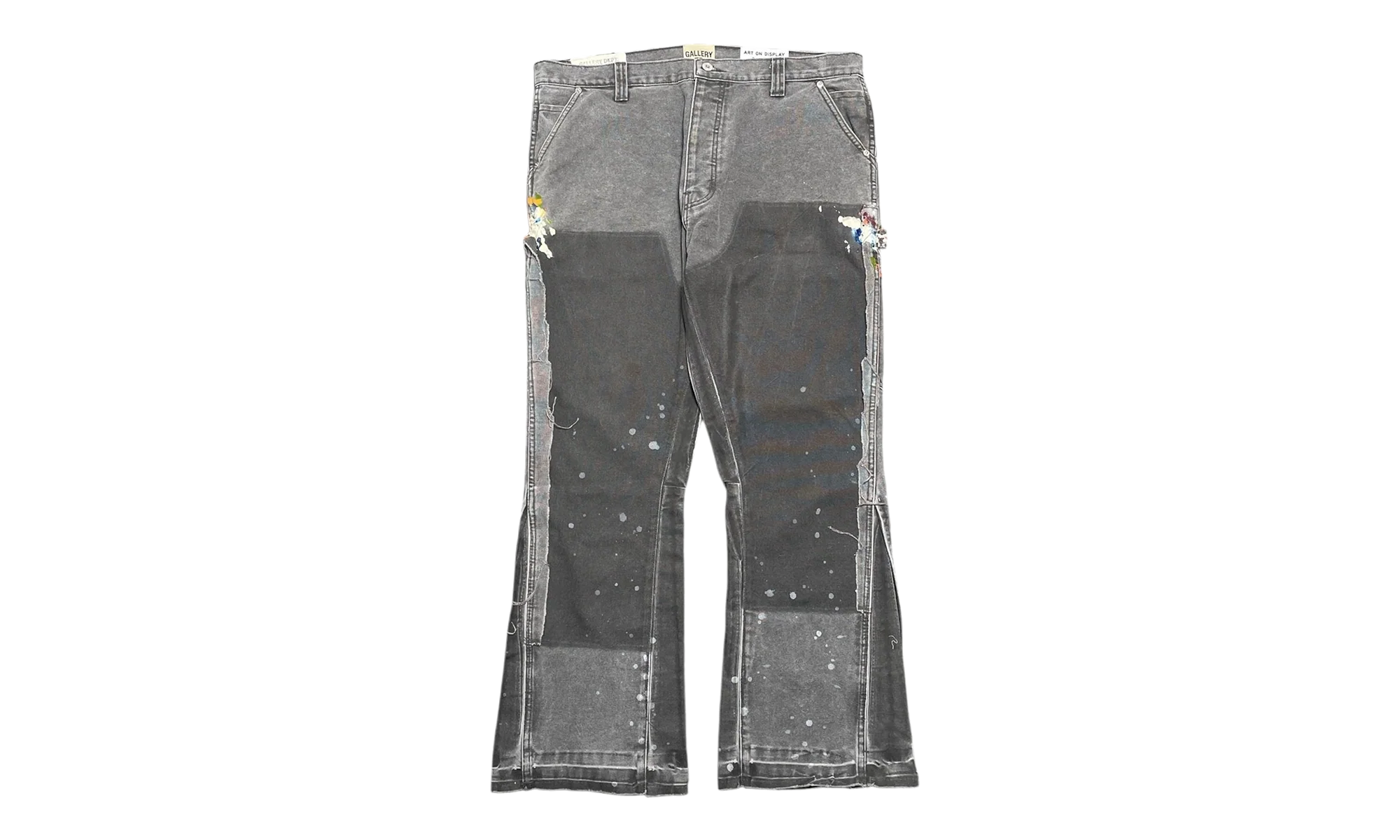 LA Carpenter Pants Flare Paint Splatter "Charcoal Multi" GD135