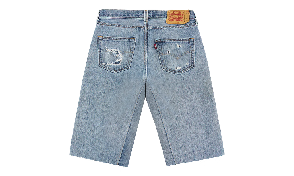 Cowrie Shell Denim Shorts "Medium Wash" BAR17