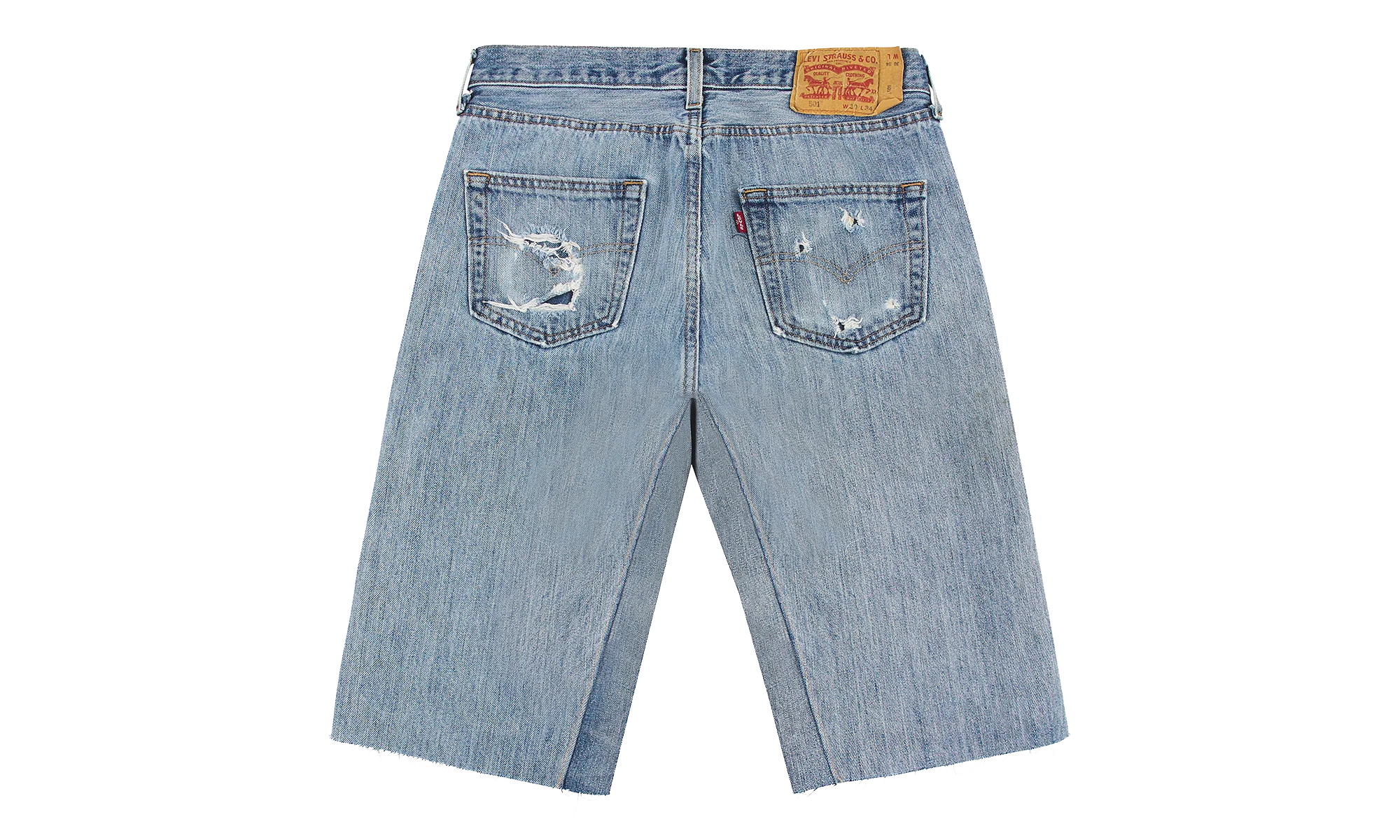 Cowrie Shell Denim Shorts "Medium Wash" BAR17