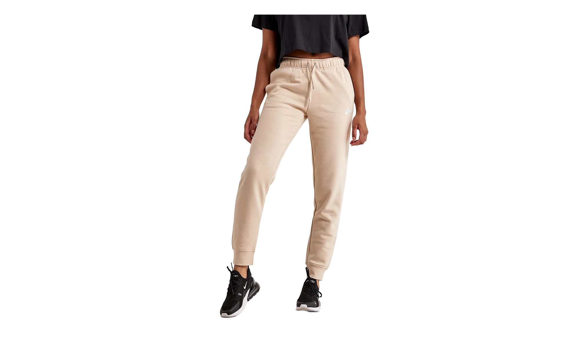 NSW Club Fleece Mid-Rise Joggers WMNS "Sand Drift / White" DQ5191 126