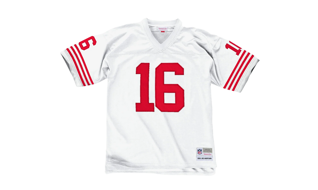 NFL Joe Montana Legacy Jersey "1990 San Francisco 49ers - Scarlet" LGJYAC18051 SF4WHIT90JMO