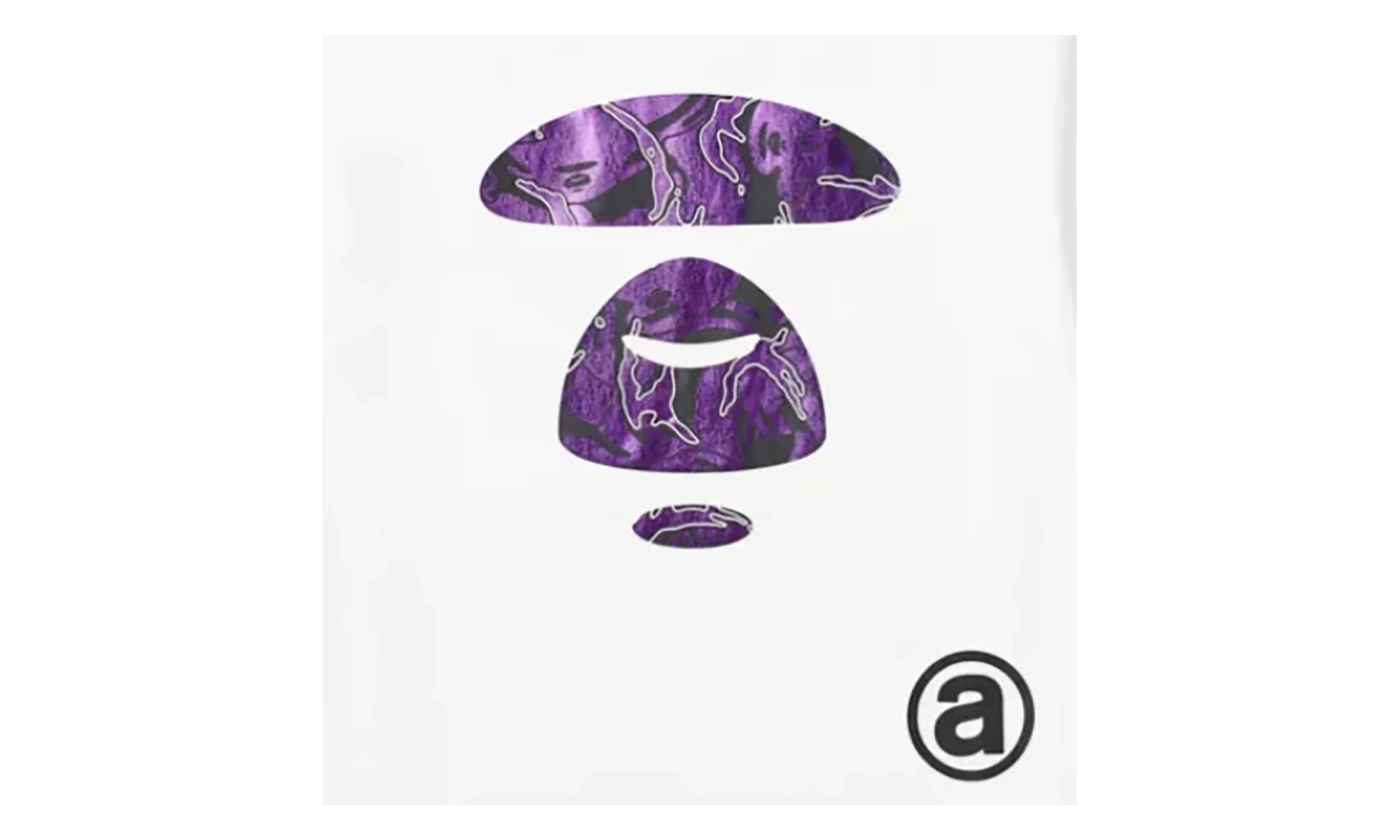 Aape Foil Moonface T-Shirt "White / Purple" CA5CEA57