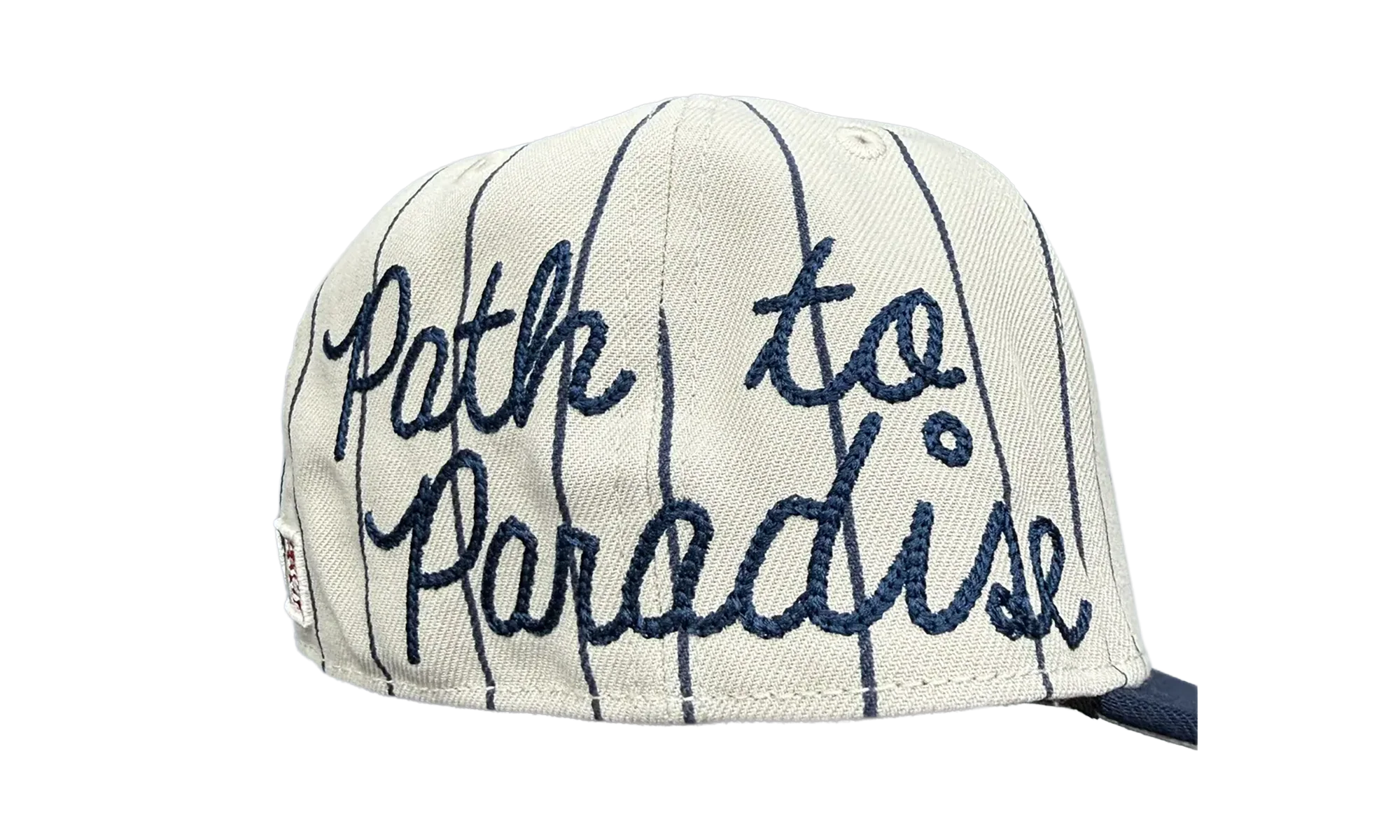 Path To Paradise Baseball Fitted Hat "White / Blue" HSR112