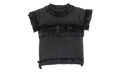 Ruffle Crew Neck T-Shirt WMNS "Washed Black" 836121 TTVF8 1055