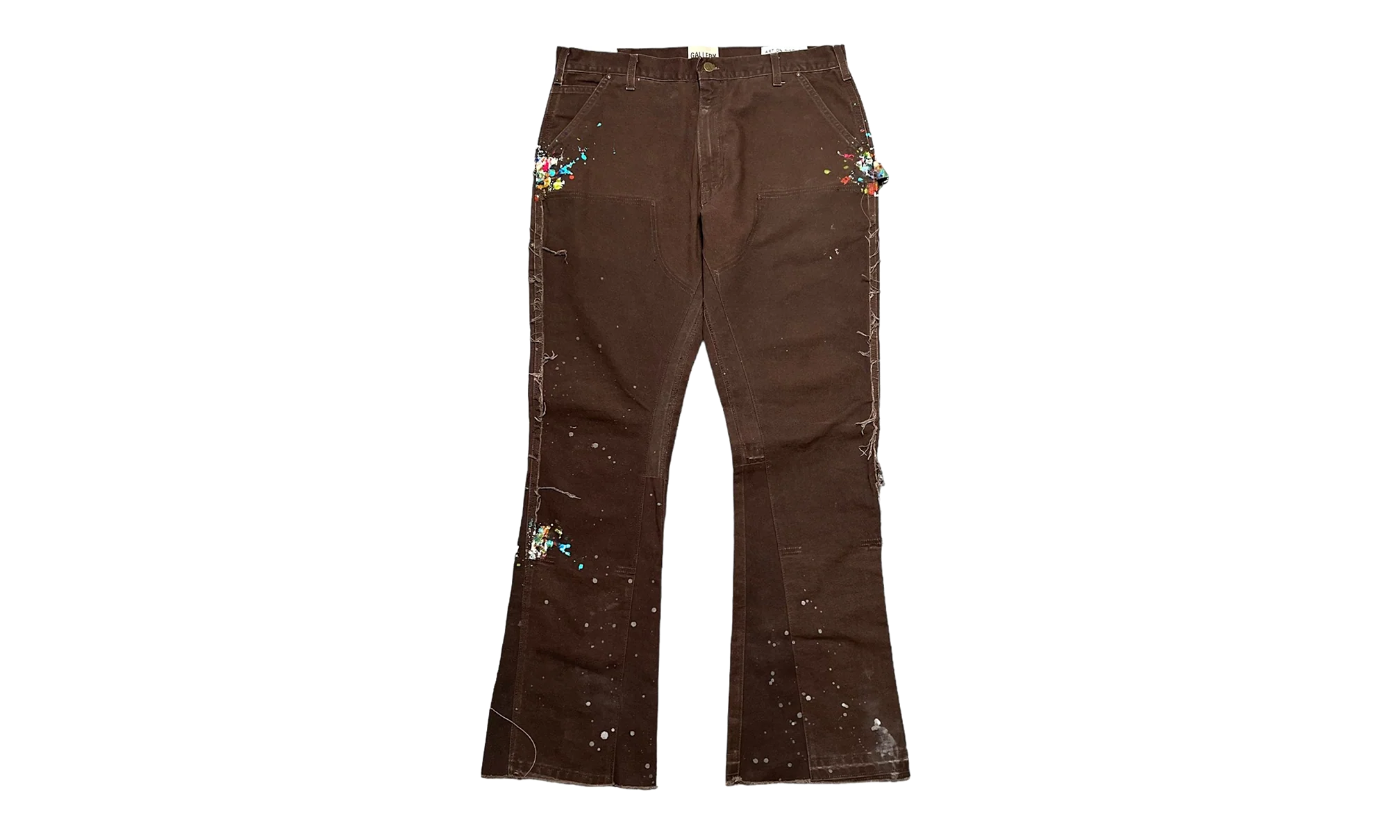 LA Flare Carpenter Pants Paint Splatter "Dark Brown Multi" GDLFCDB