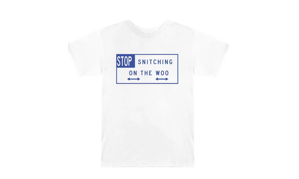 Stop Snitching SS Tee "Pop Smoke - White" Y9JHH6S4P
