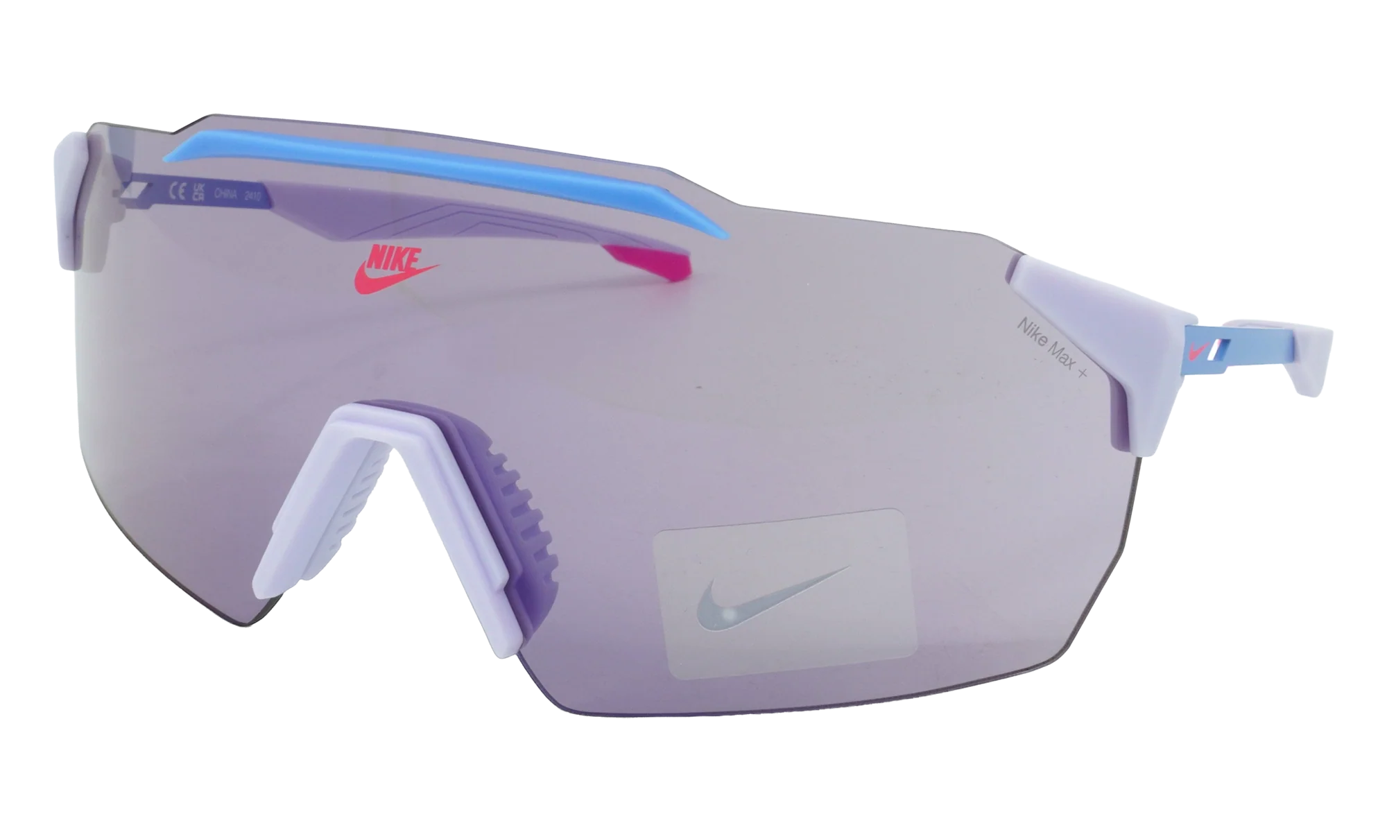 Limitless Shield Mirrored Sunglasses "Amethyst Tint / Blue Flash" IB3521X 538
