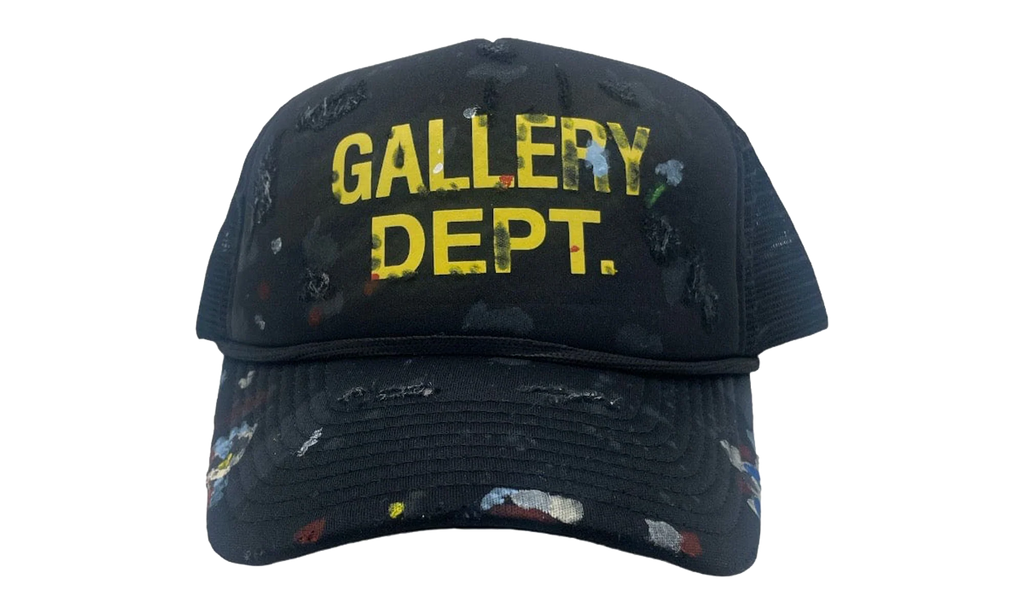 Distressed Paint Splatter Trucker Hat "Black" GD133