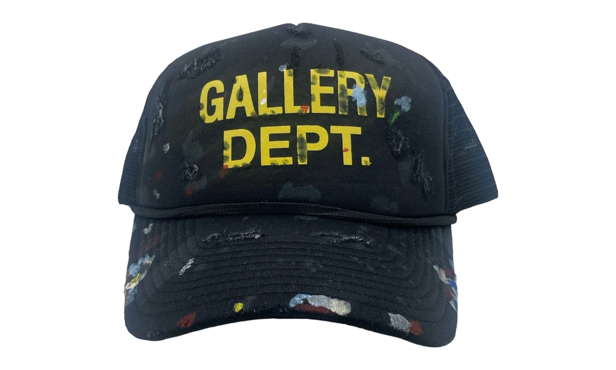 Distressed Paint Splatter Trucker Hat "Black" GD133