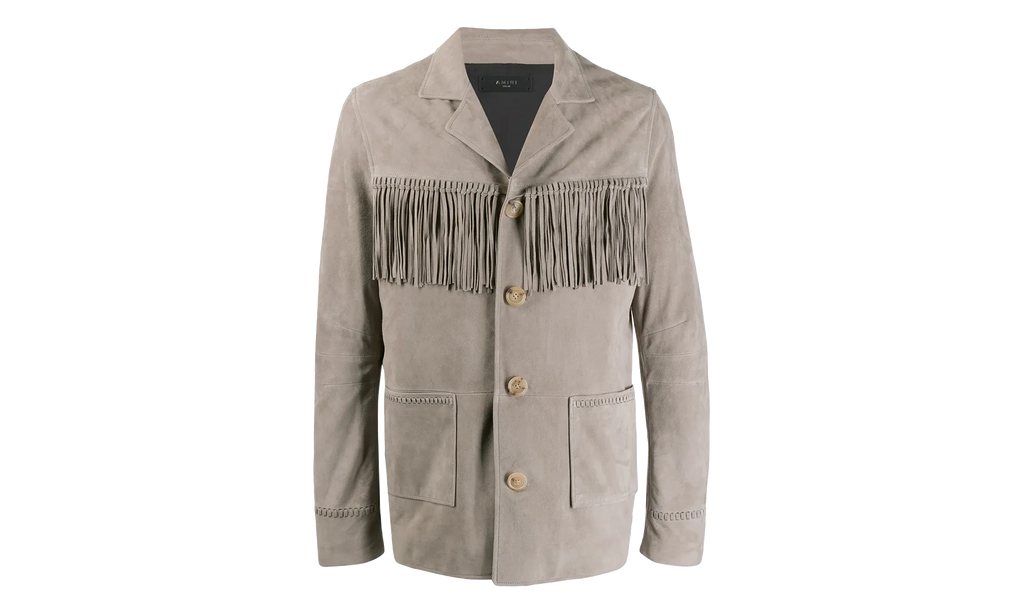 Fringe Suede Jacket "Grey" Y0M04208SU GRY