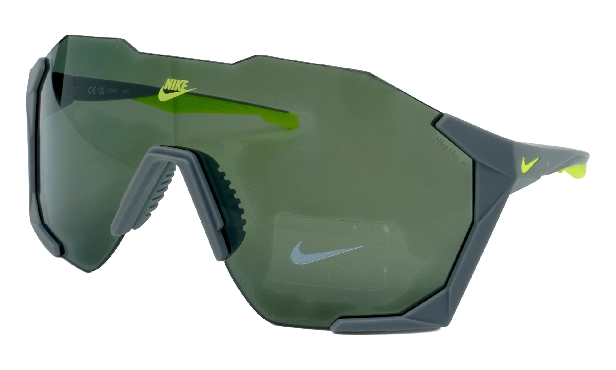 Charged Shield Sunglasses "Matte Smoke Grey / Green" IB3518X 084