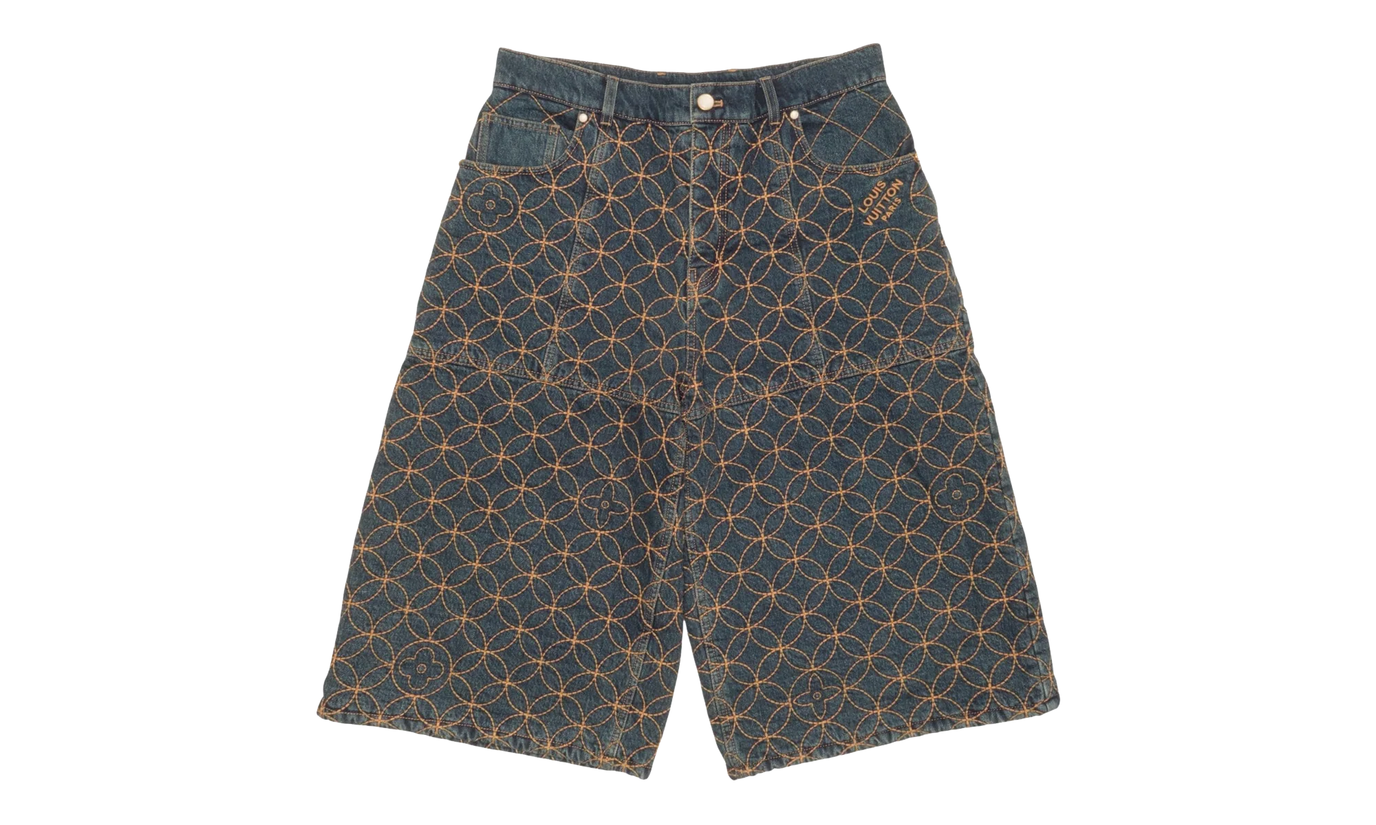 Dandy Quilted Jeans Shorts "Deep Indigo" 1AILV7
