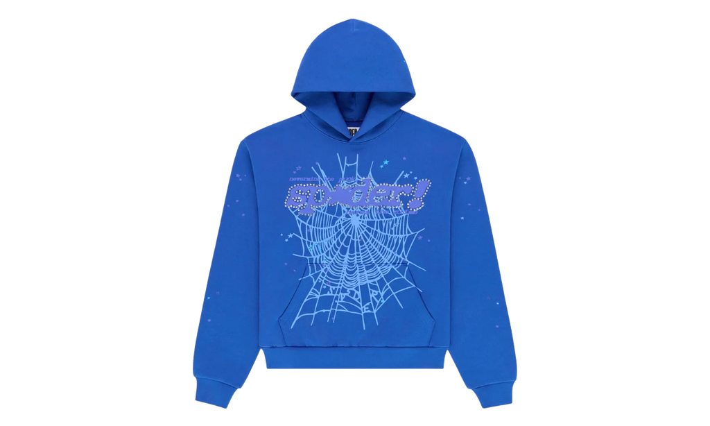 Rhinestone Punk V2 Hoodie "Blue" SP5der408