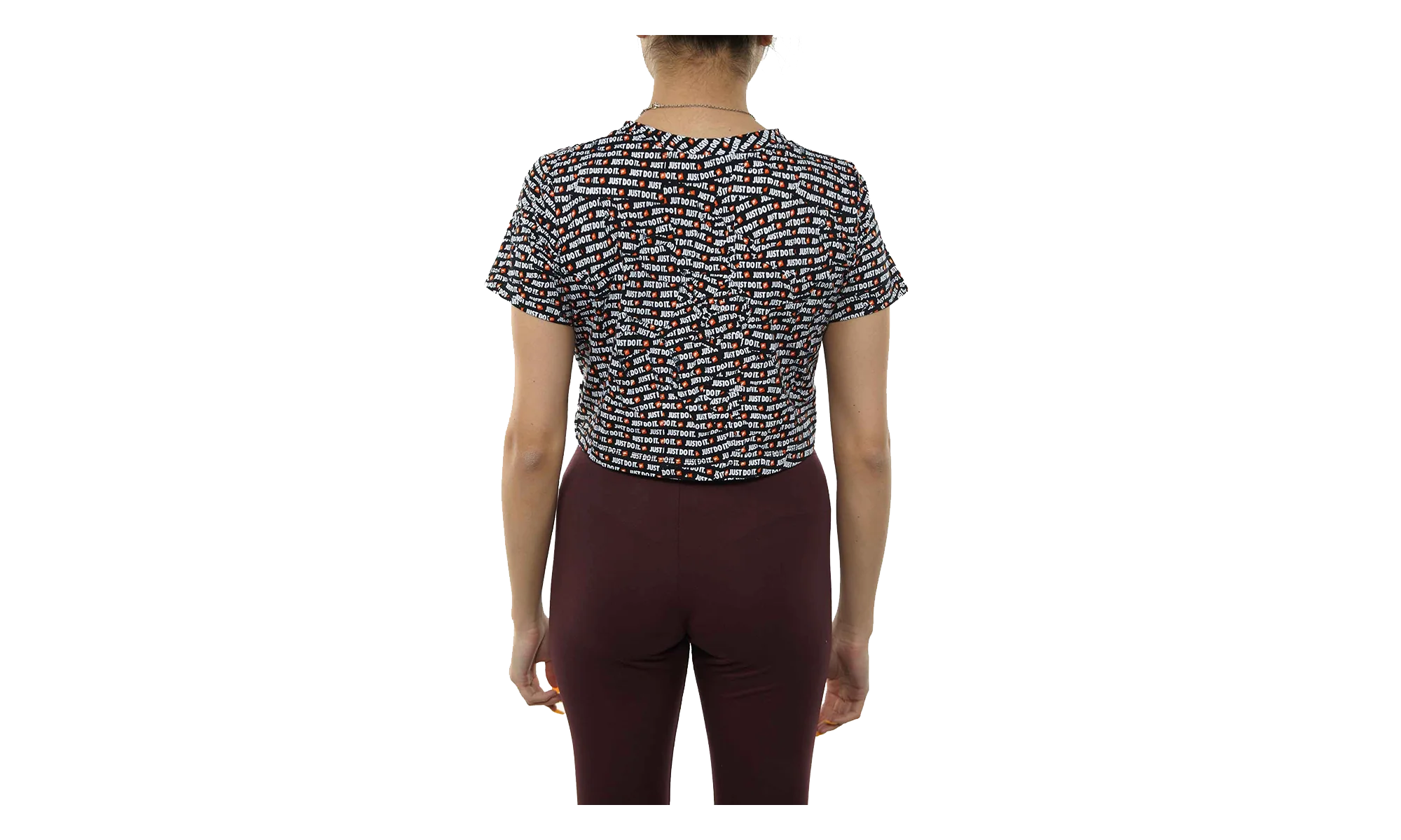 JDI Anniversary AOP Crop Top WMNS "Black / White - Orange" AQ0249 010