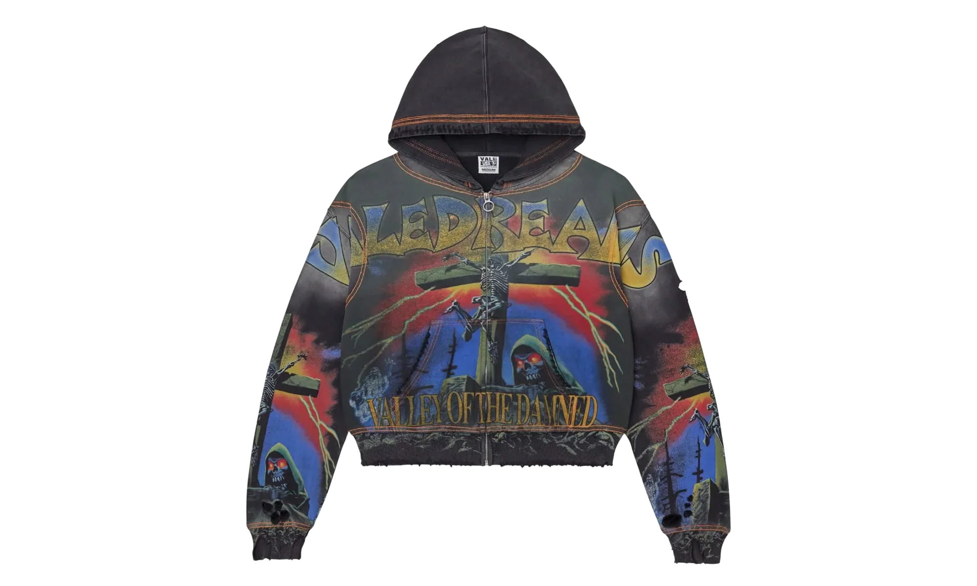 Damned Big Zip Up Hoodie "Black" VALE 11 007 VFDBZUB BK