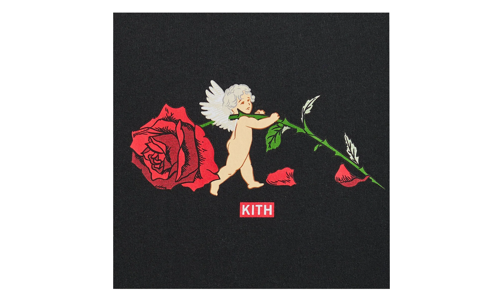 Cupid Rose Long Sleeve Tee "Black" khm034591 001