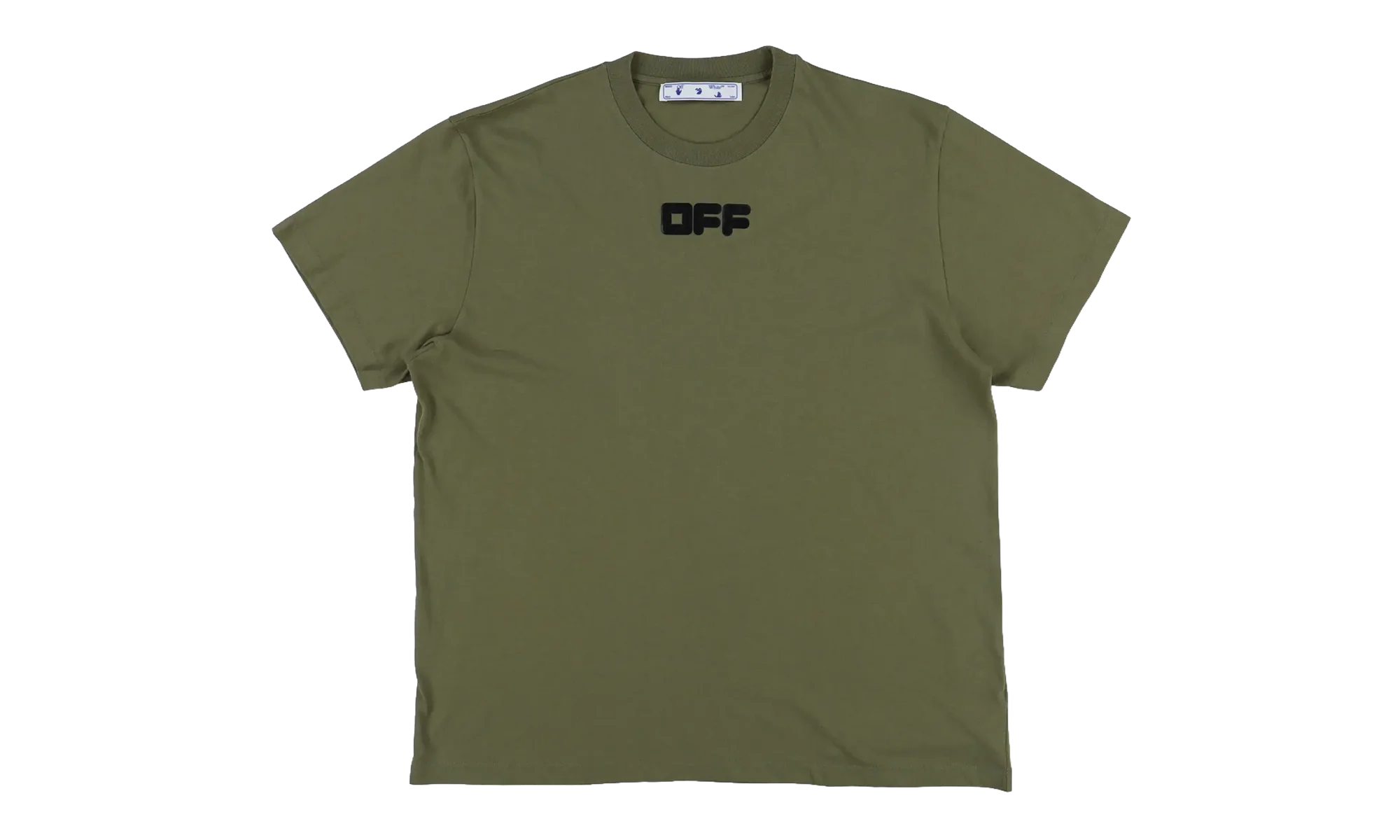 Logo Printing Round Neck Loose Short Sleeve "Olive / Black" OMAA038F21JER0015510