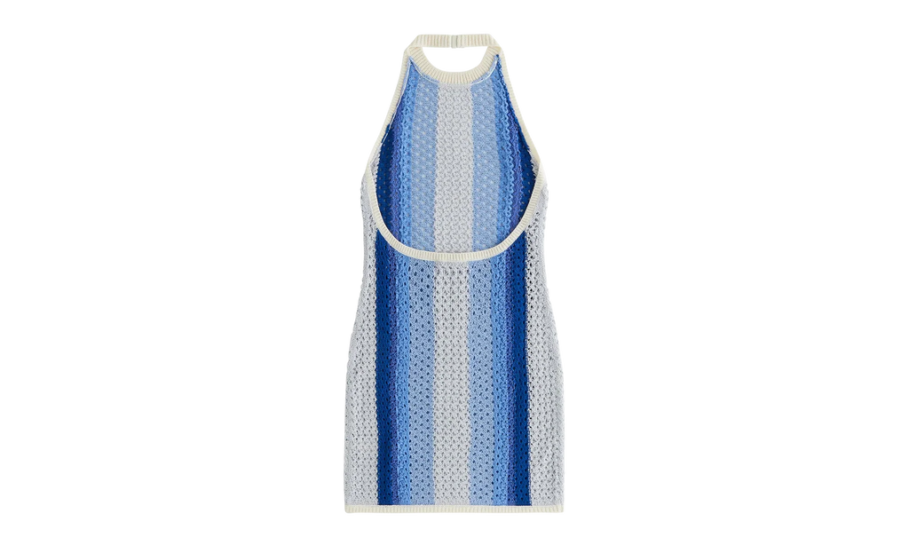 Crochet Knit Anya Mini Dress "Kyanite" KITH10