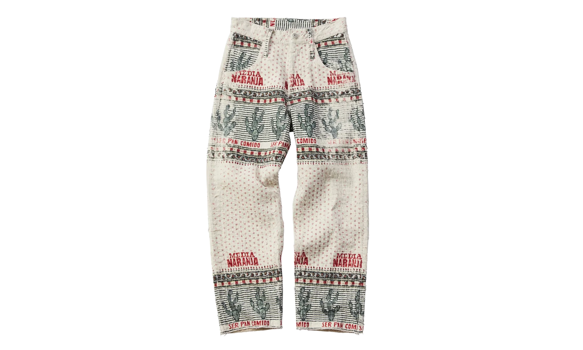 Naranja Double Cloth Denim Pants "Beige" 963576