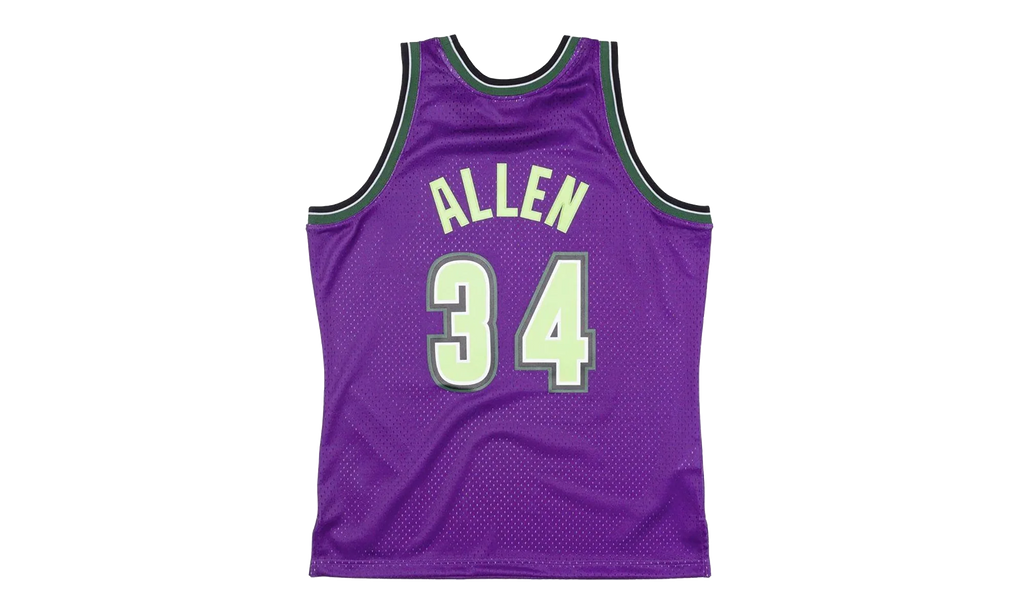 NBA Ray Allen Reload Swingman Jersey "1996 Milwaukee Bucks - Purple" SMJYCP19294 MBUPURP96RAL