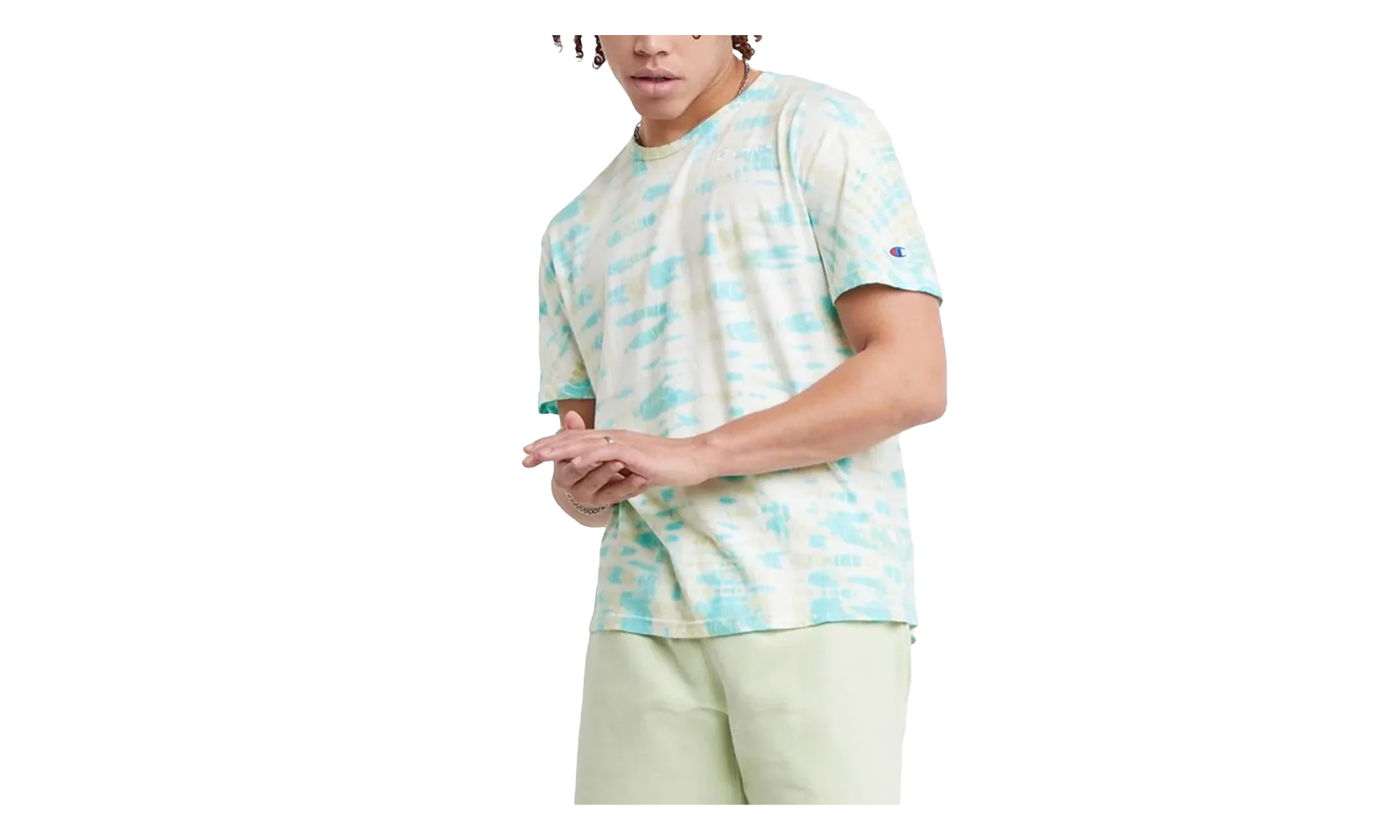 Lightweight T-Shirt "Wave Dye Portal Teal" T3139 586529AJGJ