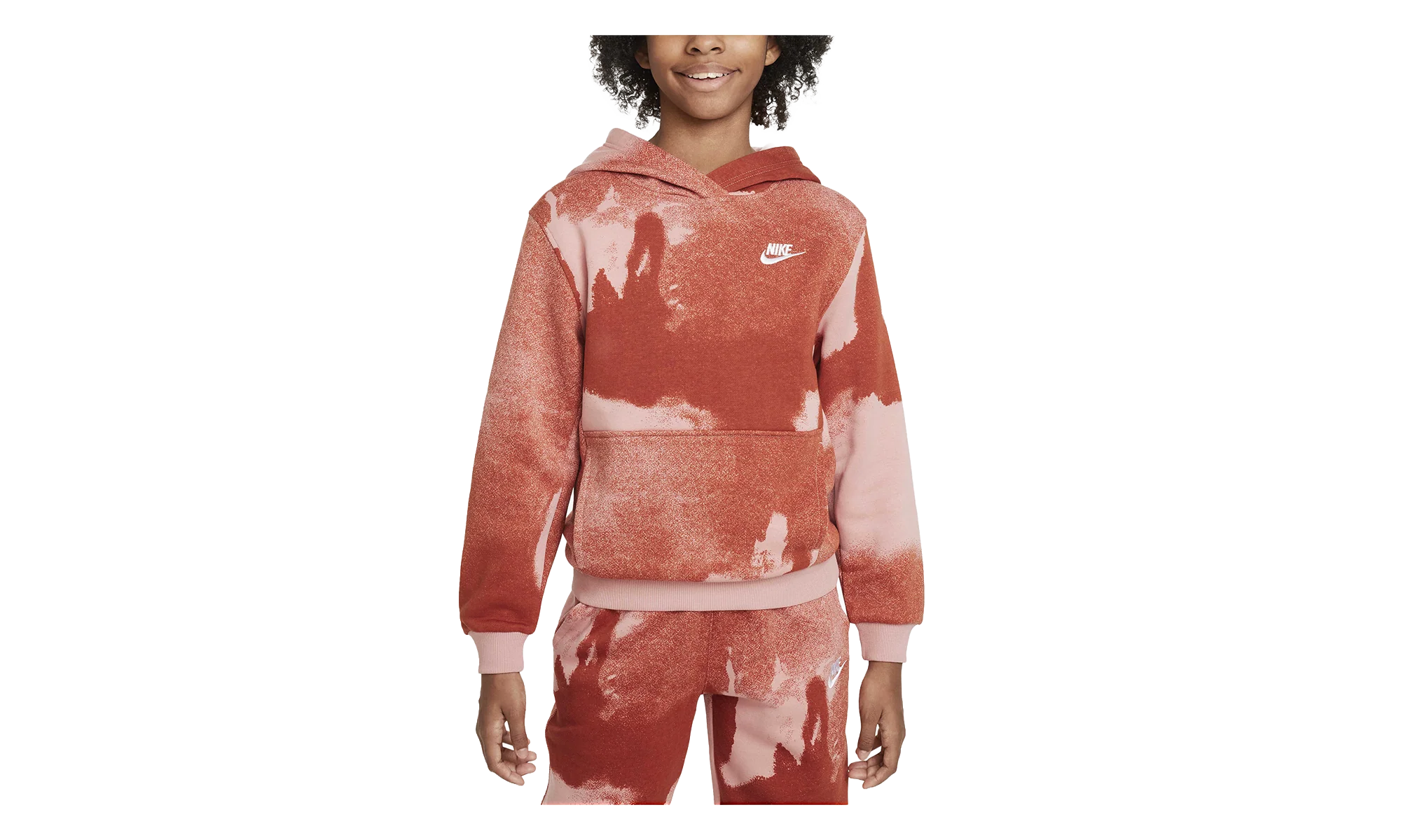 Sportswear Club Fleece Graphic Hoodie GS "Red Stardust" FD3170 618