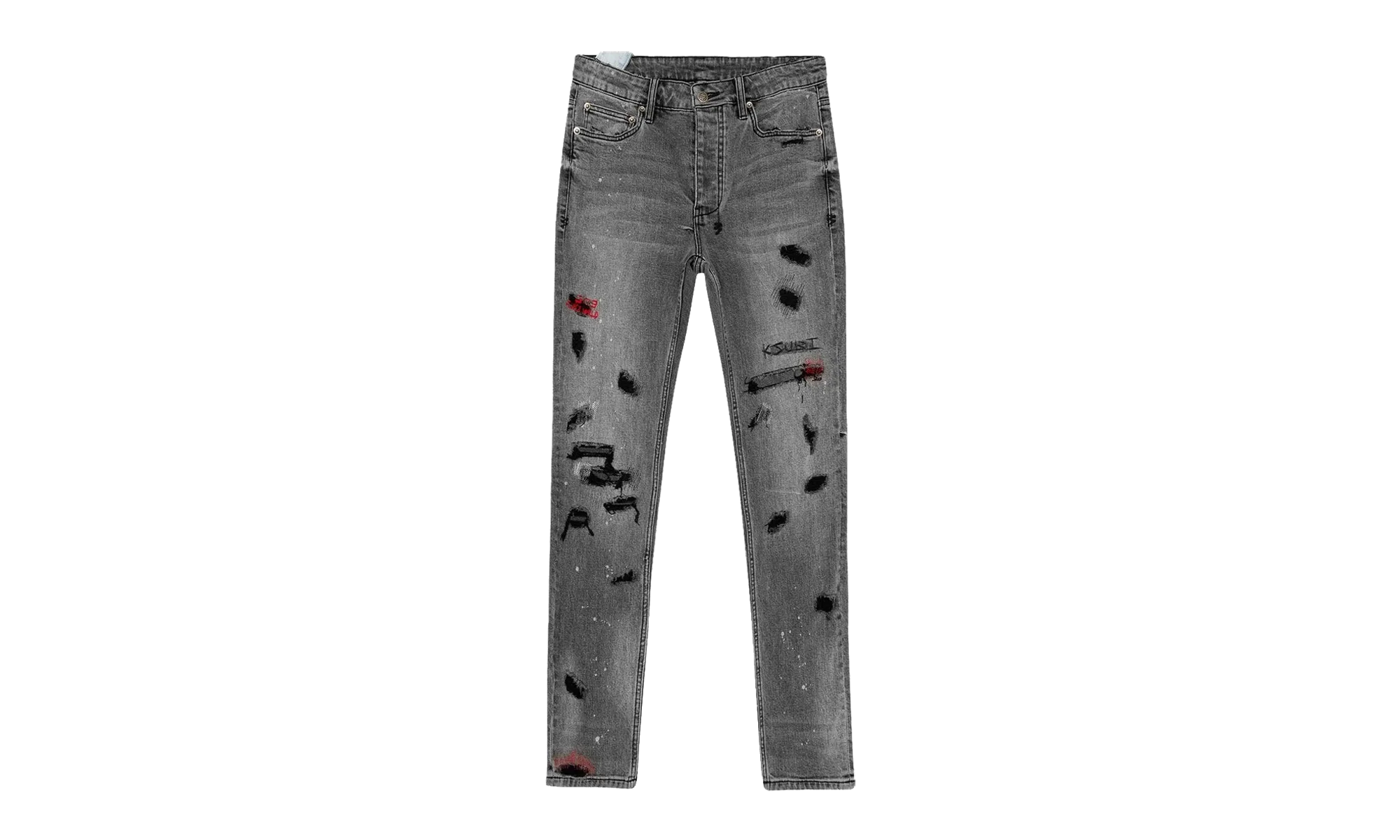 Ksubi X Juice Wrld Chitch Trashed Devil Jeans "Grey" 34BYF1RS