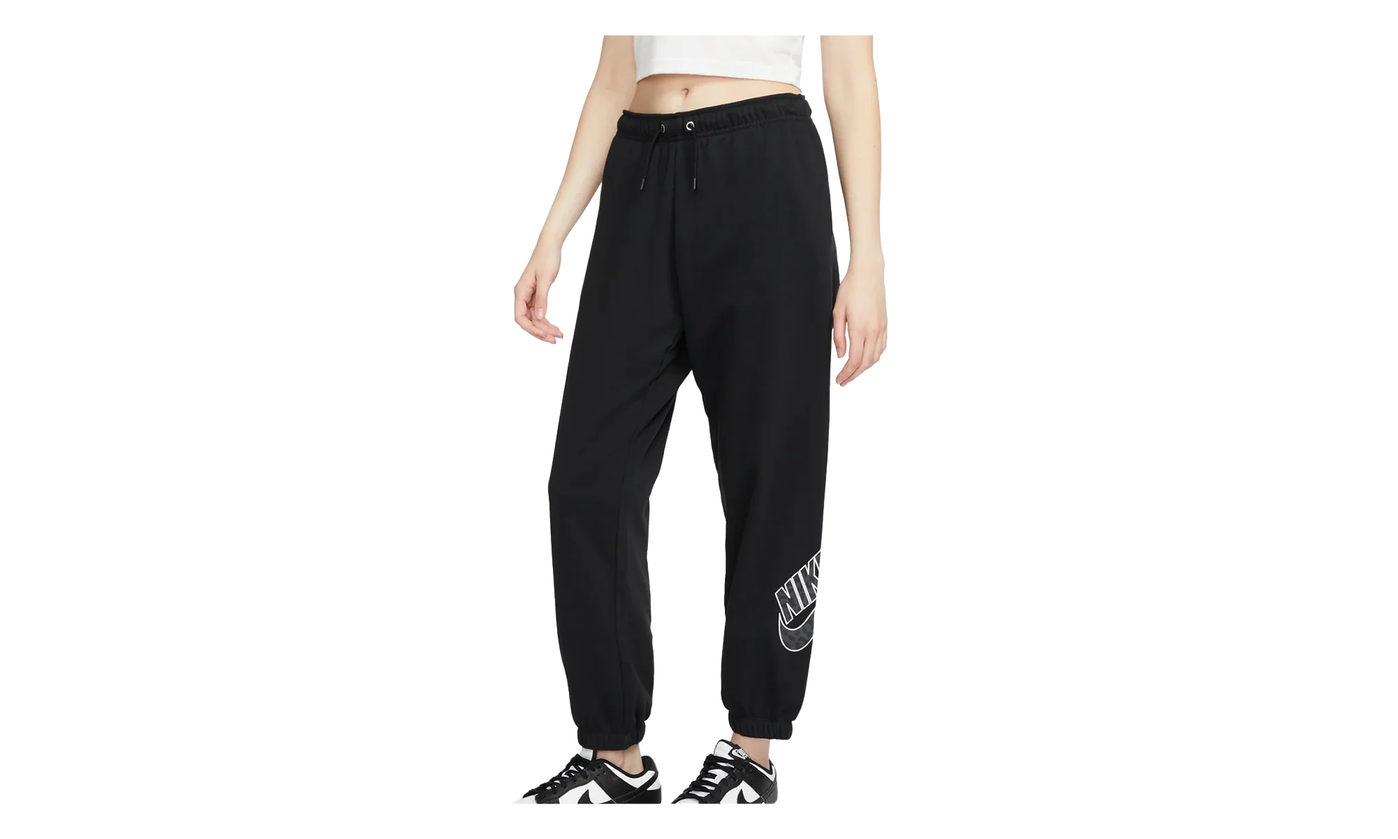 Dri-fit Swoosh Run 7/8-length Mid-rise Leggings WMNS "Black / White" DM6307 010