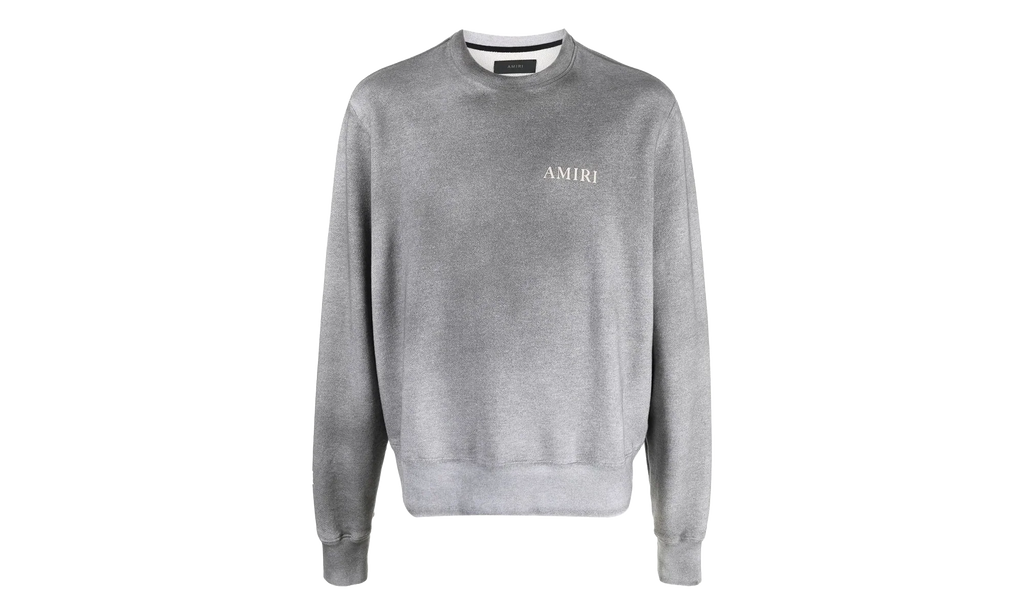 Aged Puff Logo Crewneck Sweatshirt "Grey" AW22MJL052 030