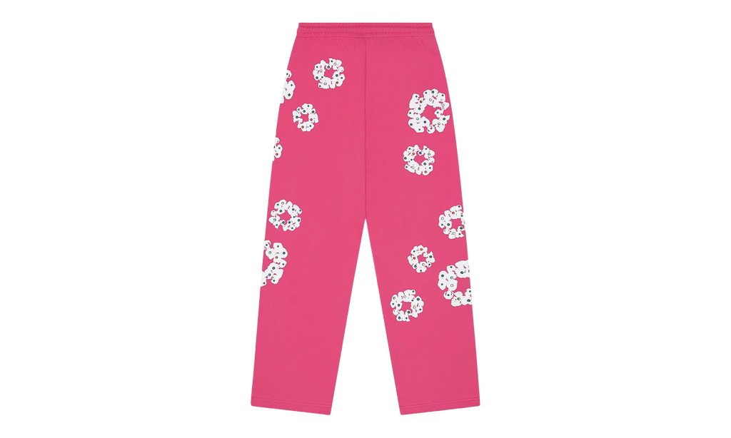 Rhinestone Cotton Wreath Sweatpants "Pink" DT515