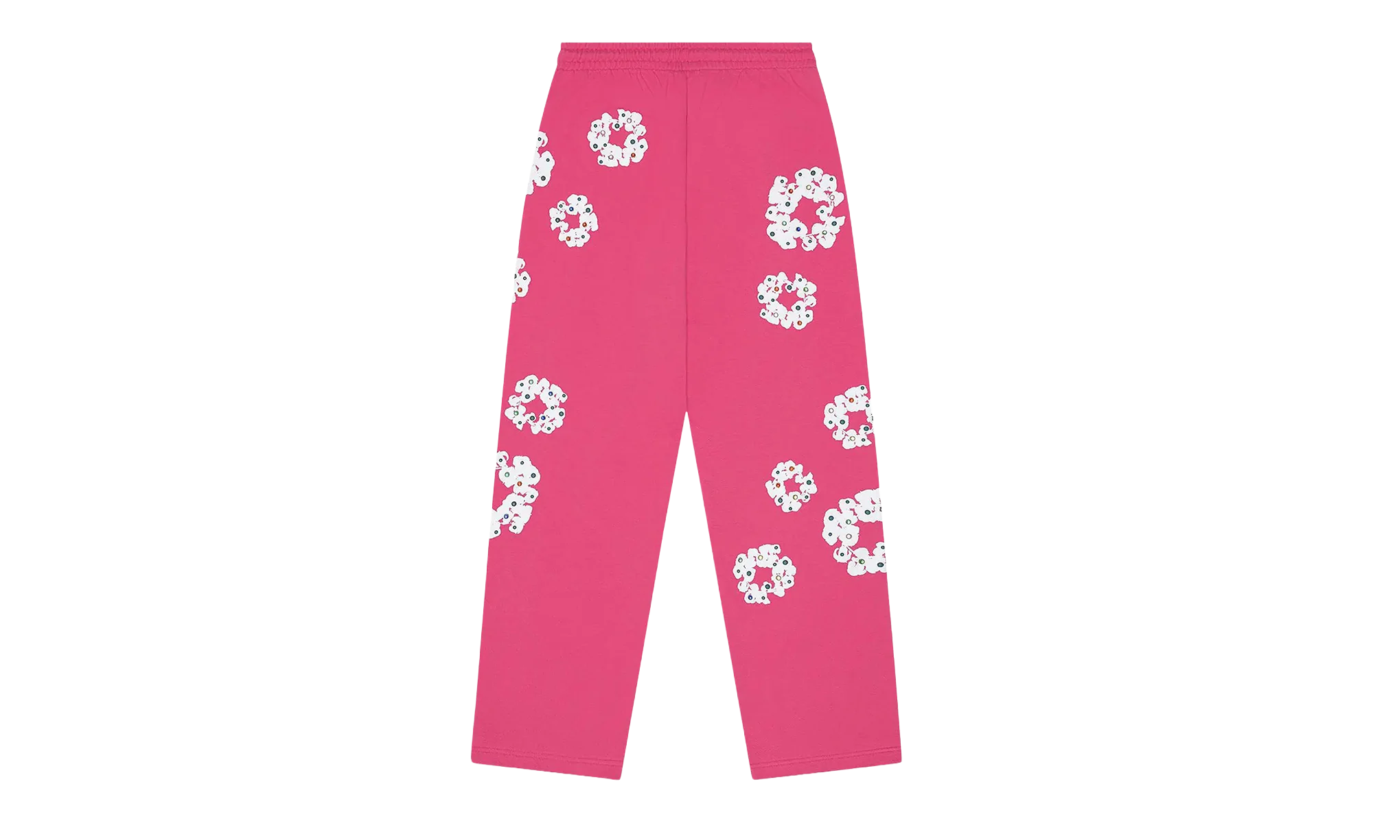 Rhinestone Cotton Wreath Sweatpants "Pink" DT515