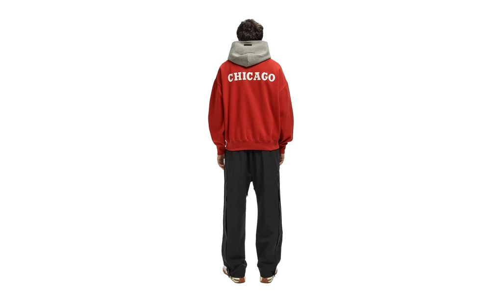BULLS SPORTS FIT HOODIE "RED / CONCRETE HEATHER" 192NB256406F
