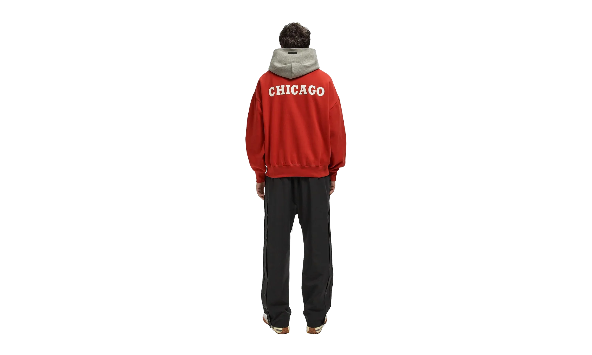 BULLS SPORTS FIT HOODIE "RED / CONCRETE HEATHER" 192NB256406F