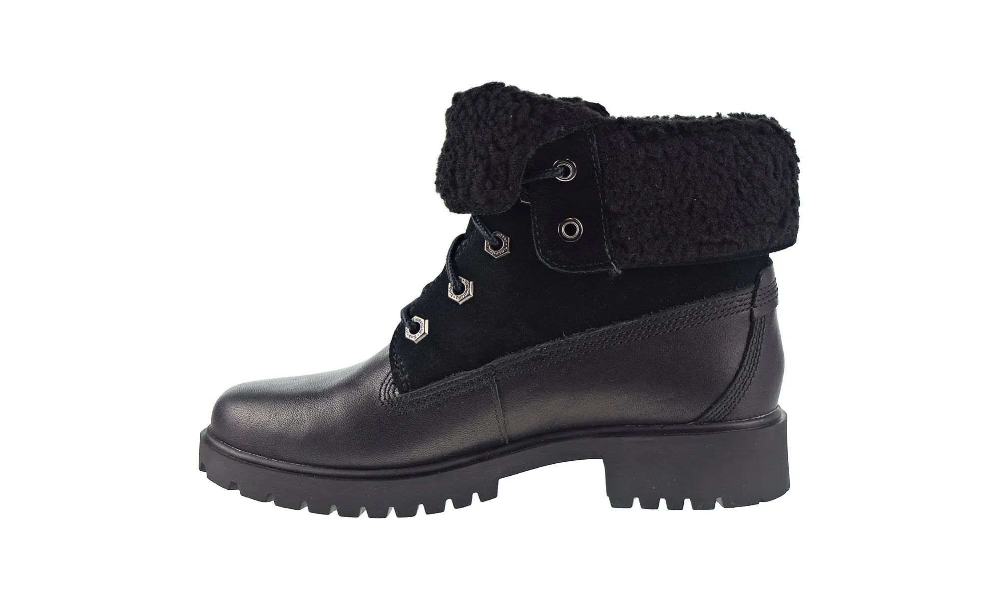 Jayne WP Fleece Fold Down Boot WMNS "Black Full Grain Leather" TB0A1SGK