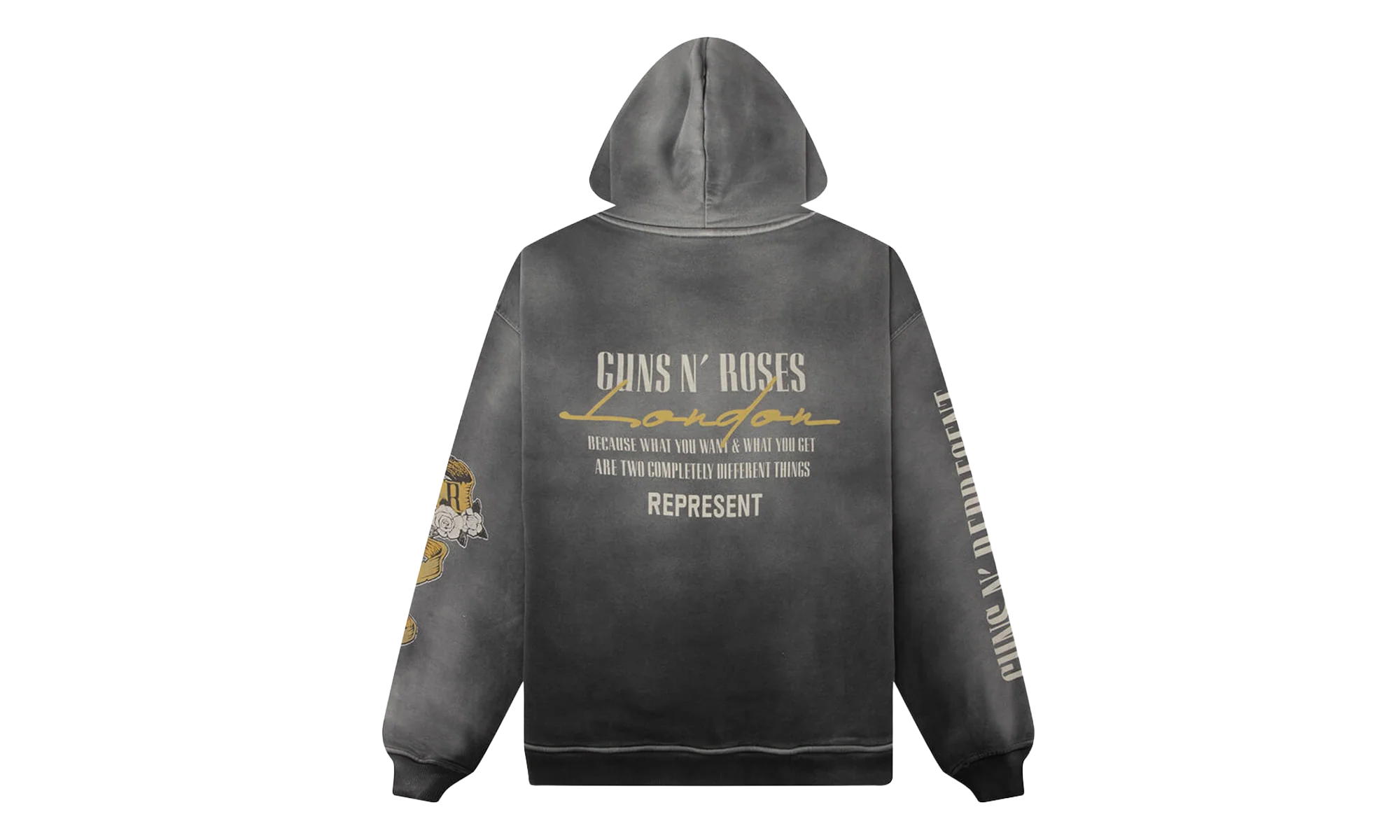 Represent Guns N' Roses Cross Zip Hoodie "Stained Black" MLM100760 04