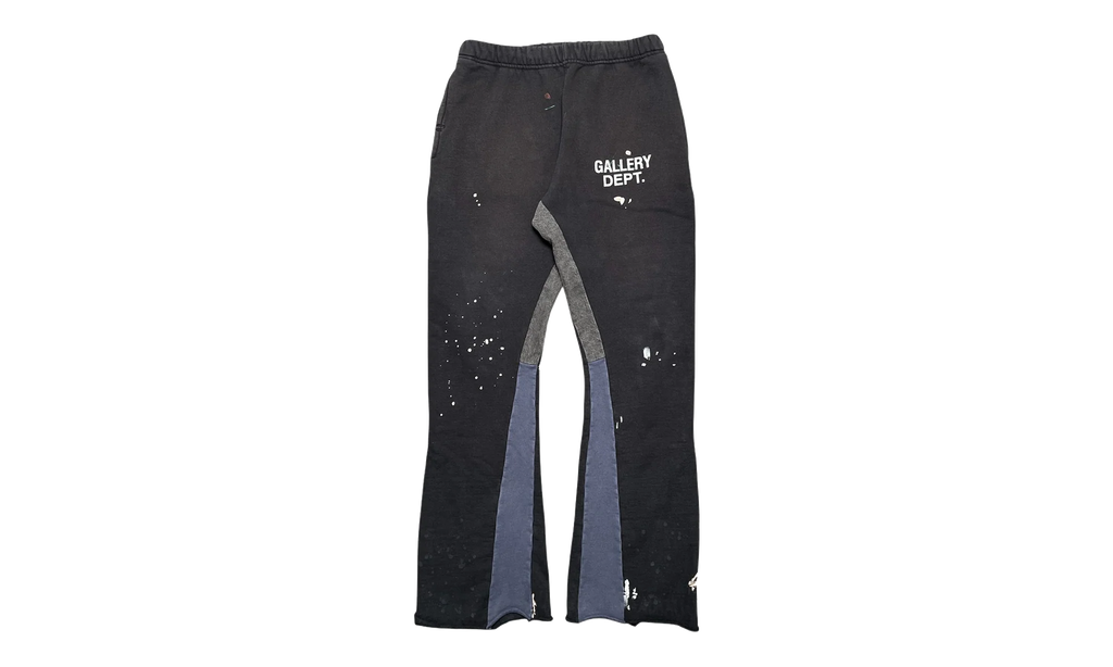 GD Logo Paint Splatter Flare Sweatpants (2024) "Washed Black White Multi" GDGDLFSWB